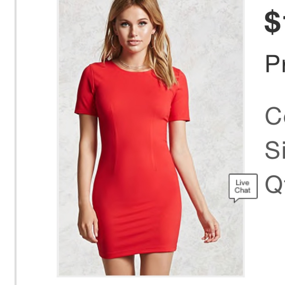 Forever 21 Red Bodycon mini dress